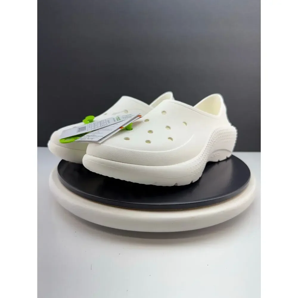 Crocs Classic Sneaker Mens Size 10 White Slip On Shoes Fishing Beach 210080-100